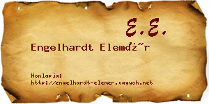 Engelhardt Elemér névjegykártya