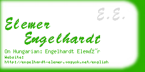 elemer engelhardt business card